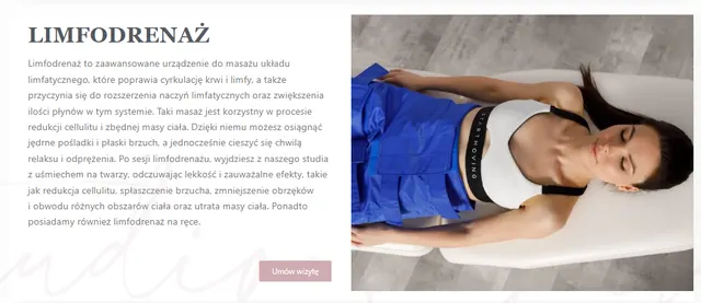 Limfodrenaż uciskowy — spodnie i rękawy presoterapii w Studio Figura Włoszczowa