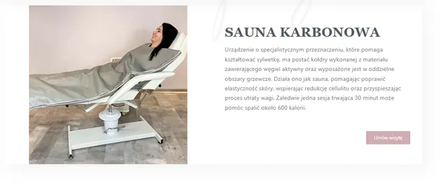 Sauna karbonowa — kołdra z węglem aktywnym do rozgrzewania ciała w Studio Figura Włoszczowa